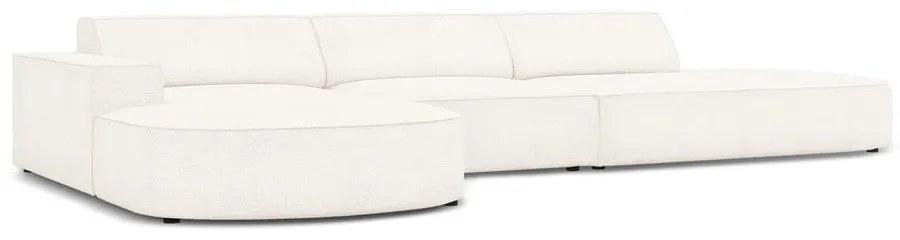 Beżowy narożnik (lewostronny) z materiału bouclé Jodie – Micadoni Home