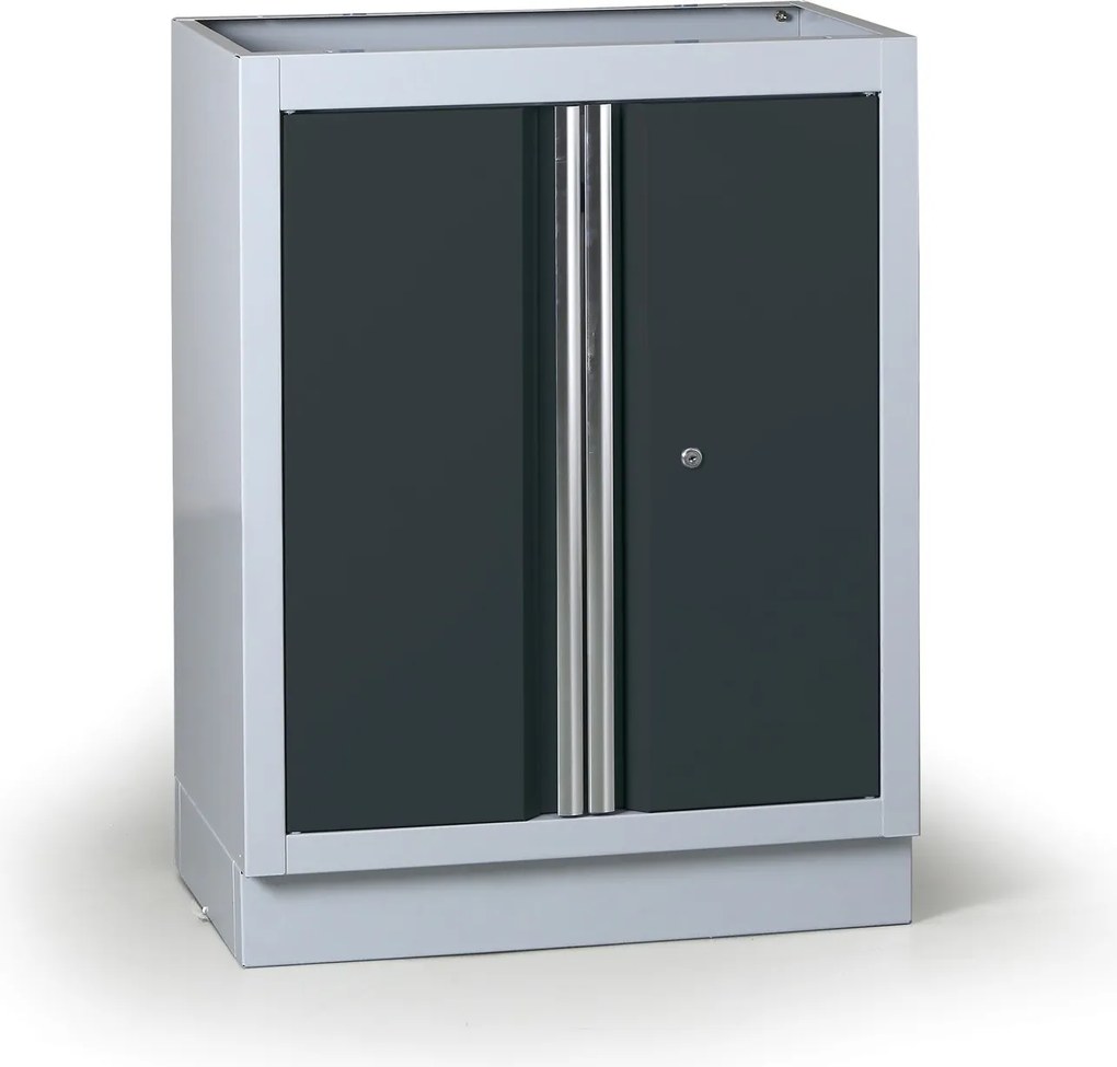 Szafka warsztatowa pod blat G2, 1 półka, 680 x 455 x 910 mm, grafitowy