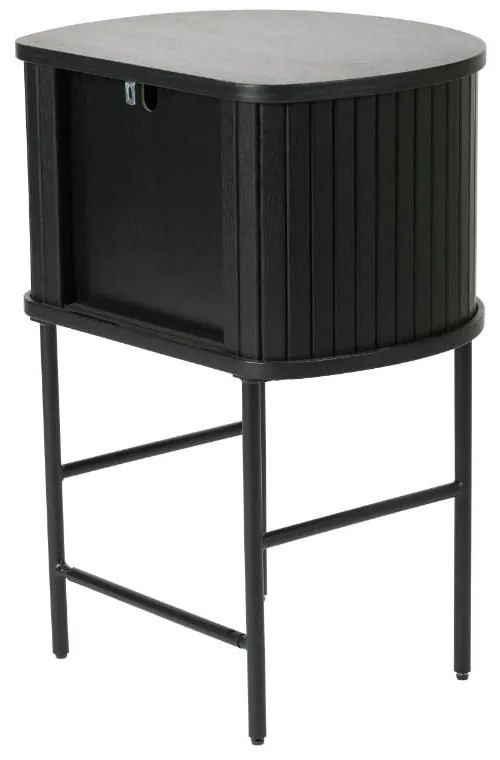 Czarna szafka nocna Nola – Unique Furniture
