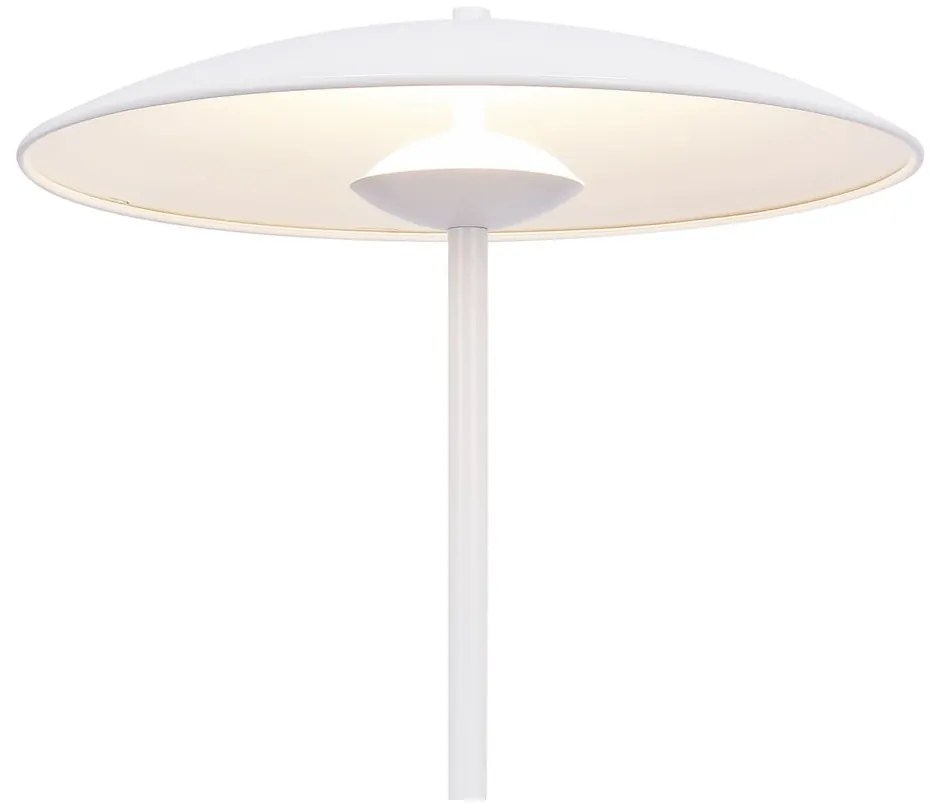 Biała lampa stołowa LED z metalowym kloszem (wysokość 41 cm) Lund – Candellux Lighting