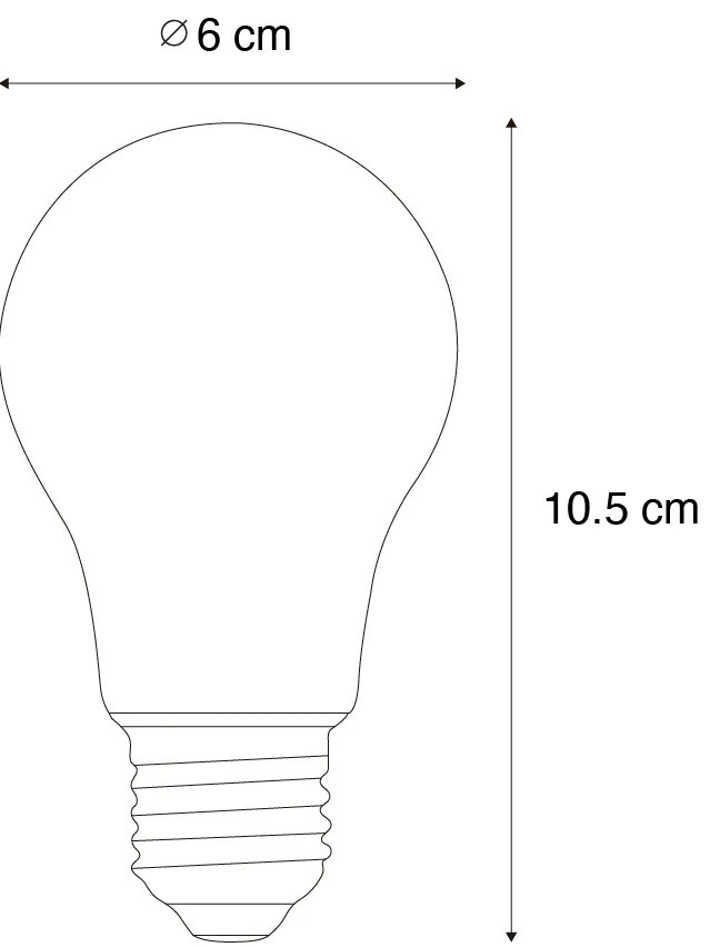 Zestaw 5 ściemnialnych żarówek LED E27 A60 6W 500LM 3000K