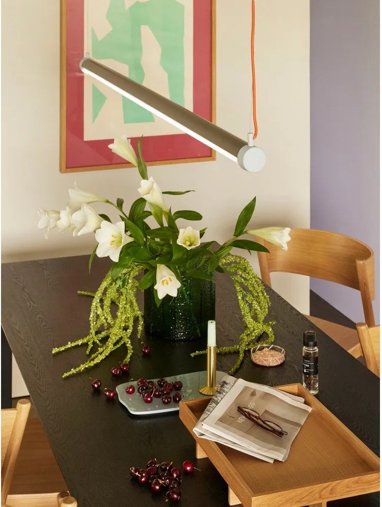 Szara lampa wisząca LED ze ściemniaczem Interplay – Hübsch