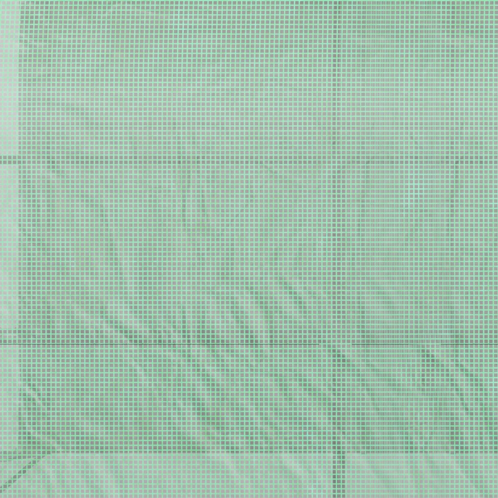 Outsunny Szklarnia ogrodowa z pokrywą z folii, odporna na UV, 3 poziomy, drzwi na zamek błyskawiczny, Zielona