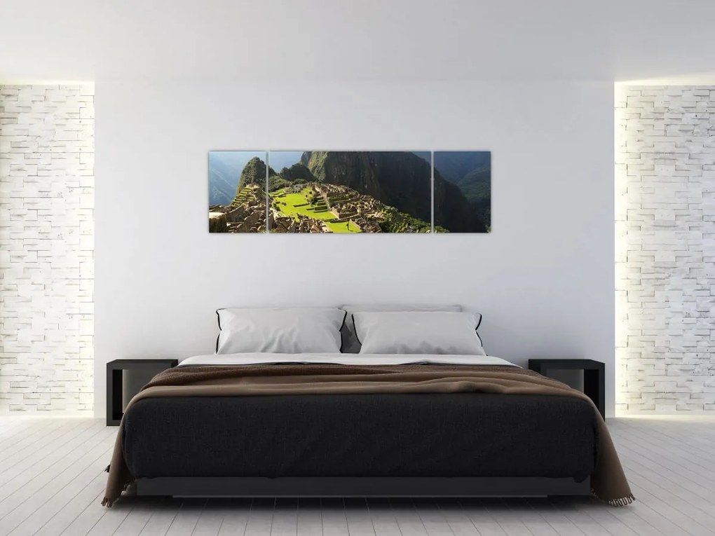 Obraz - Lamy na Machu Picchu (170x50 cm)