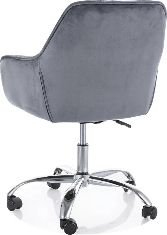 Fotel biurowy Q-190 VELVET, szary