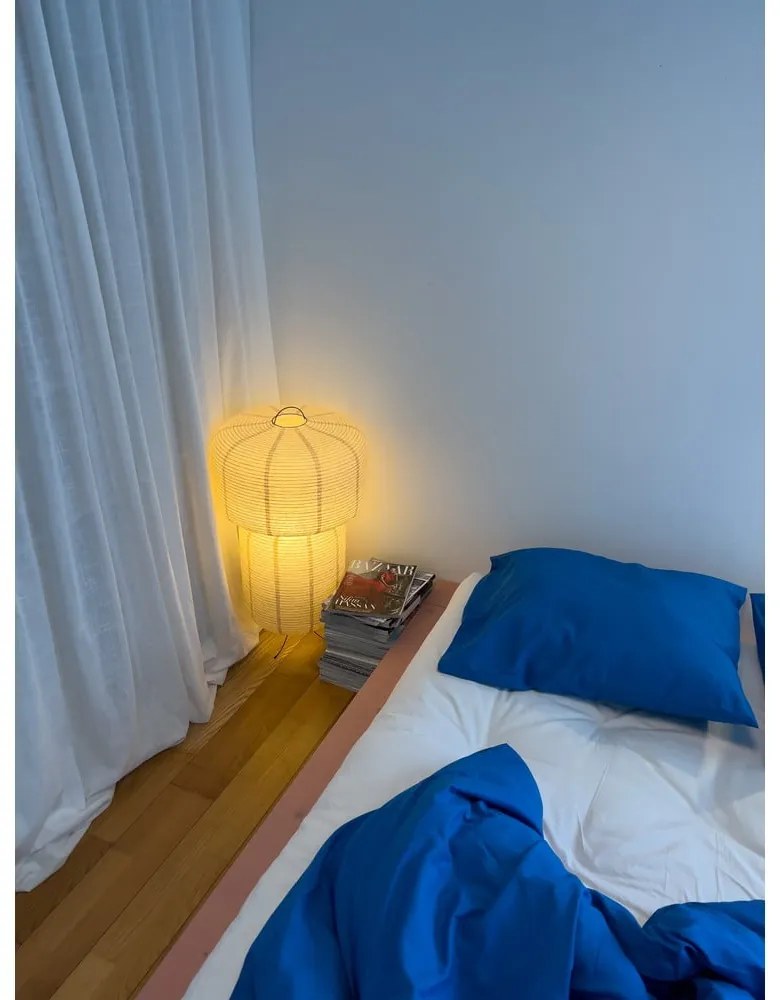 Jasnoróżowe łóżko dwuosobowe z litego drewna sosnowego ze stelażem 180x200 cm Japan – Karup Design