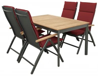 CONCEPT teak FSC - ogrodowy aluminiowy fotel rozkładany