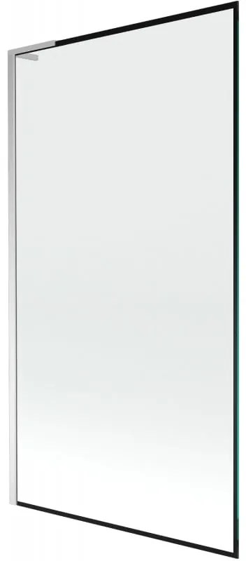 Mexen Next L parawan nawannowy 1-skrzydłowy 100 x 150 cm, czarna ramka, chrom - 895-100-000-03-70-01