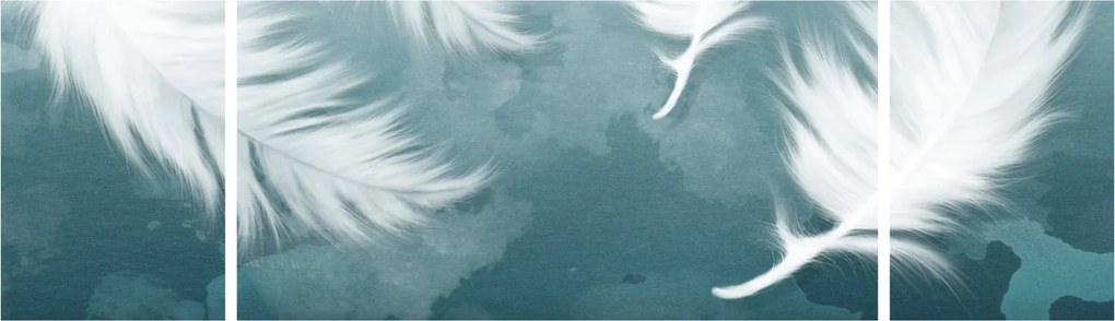 Obraz - Białe pióro (170x50 cm)