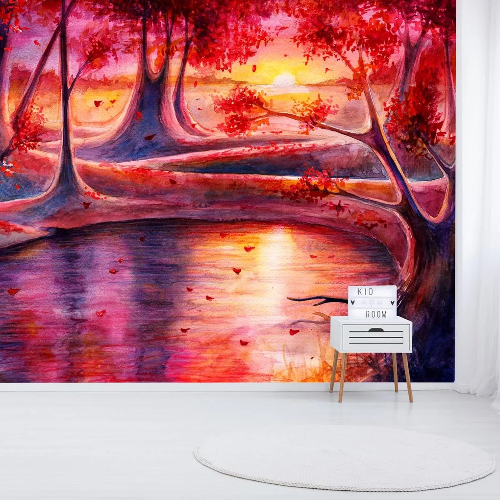Fototapeta - Malowany las (196x136 cm)