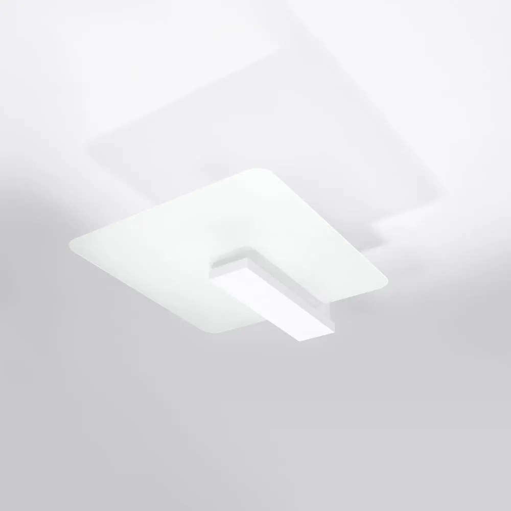 Biała lampa sufitowa ze szklanym kloszem 40x47.5 cm Parola – Sollux