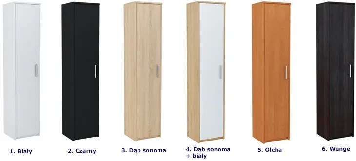 Biały regał z drzwiczkami P2-B35