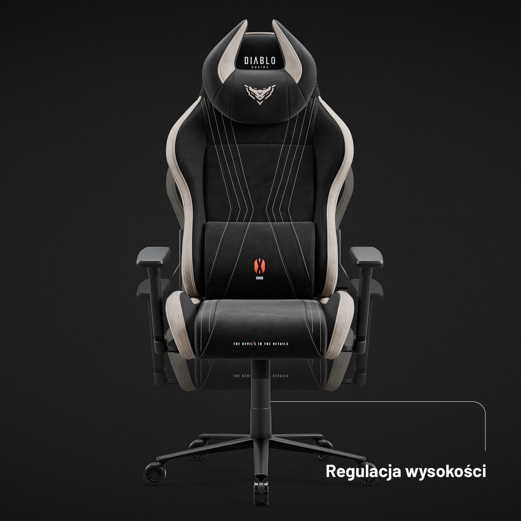 Fotel gamingowy materiałowy Diablo X-Horn 2.0, Normal Size, Camel Black