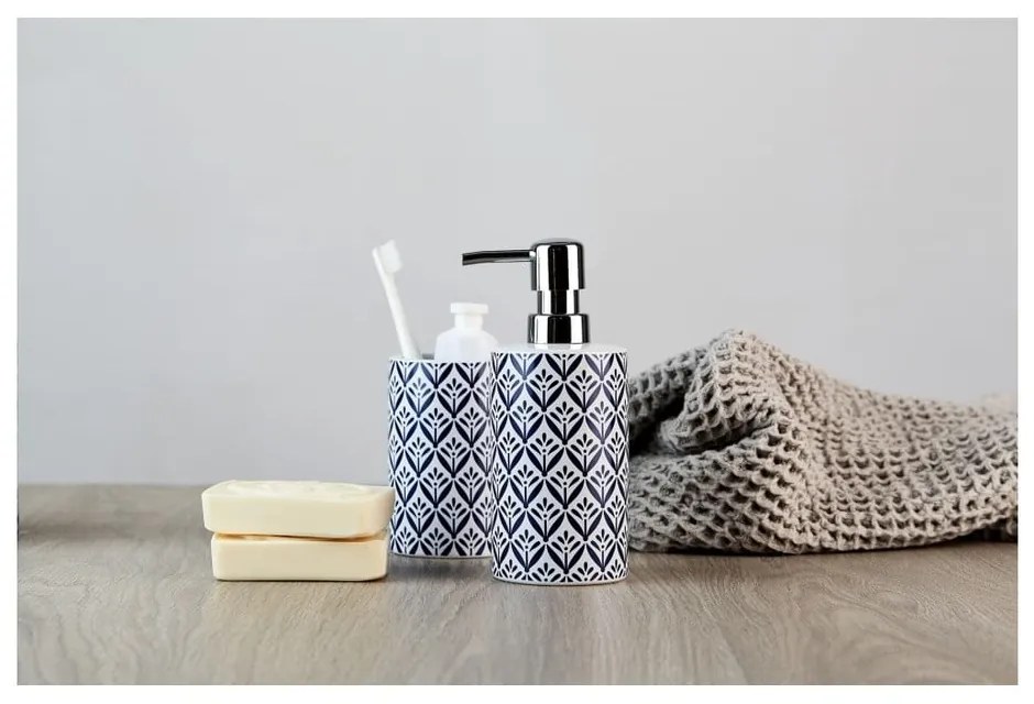 Niebieski ceramiczny kubek na szczoteczki do zębów Wenko Lorca