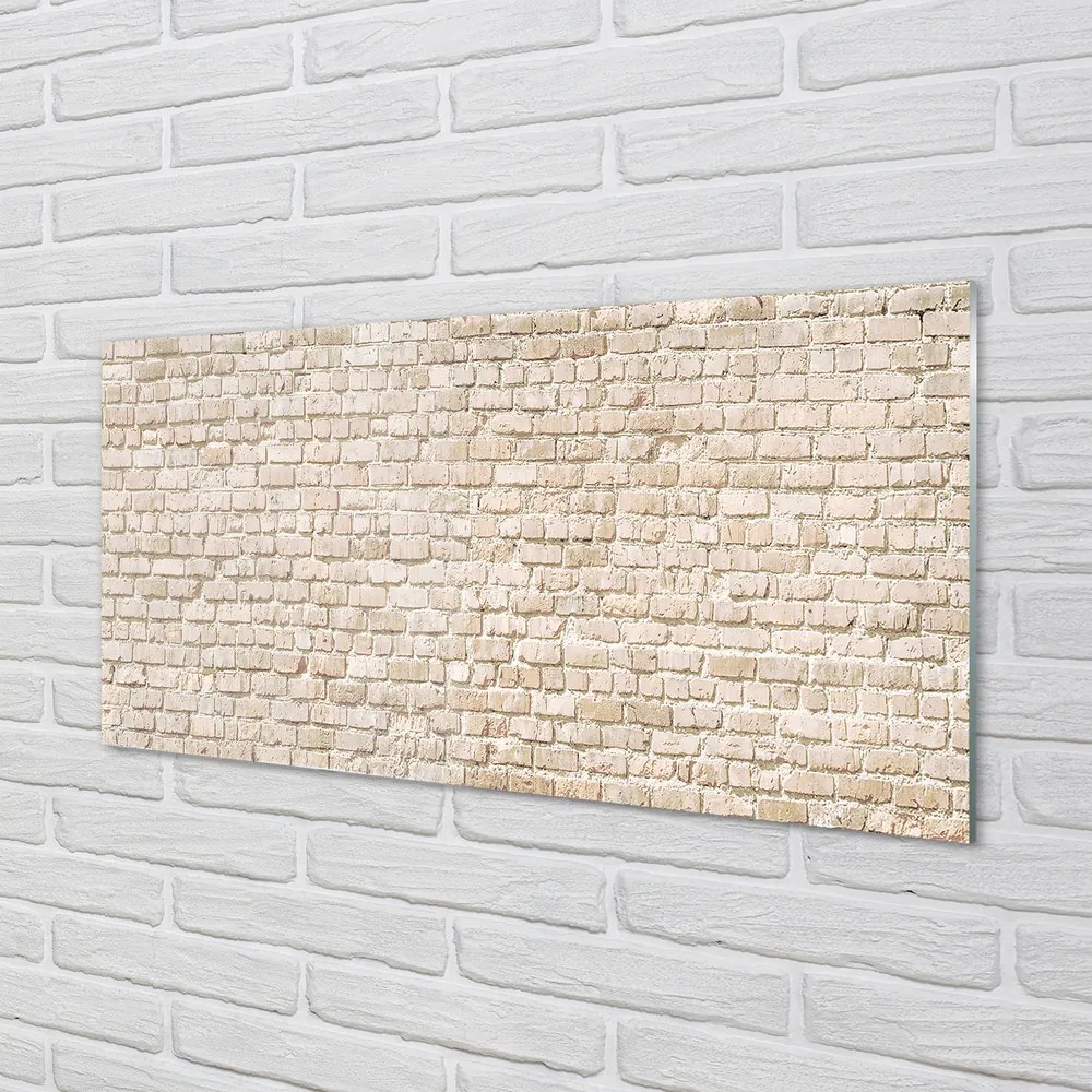 Szklany Panel Cegła mur vintage