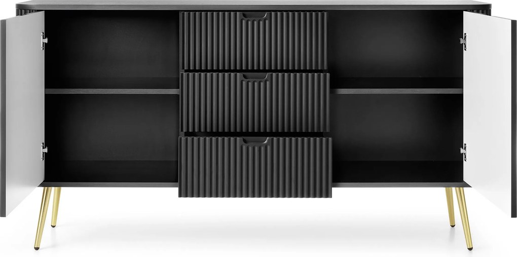 Komoda ZENZERO 168 cm do Salonu Sypialni Czarny