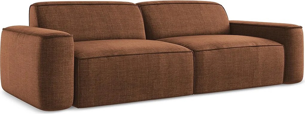 4-osobowa kanapa modułowa - z tkaniny strukturalnej - terakota - OMAO