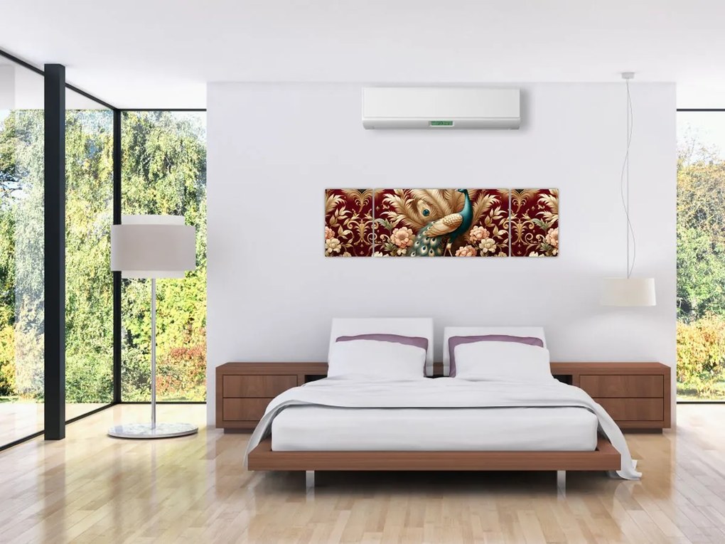 Obraz – Elegancki paw (170x50 cm)