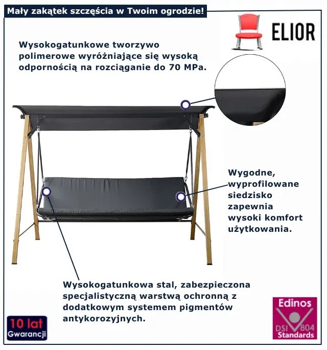 Huśtawka ogrodowa 3 - osobowa Z5-W14