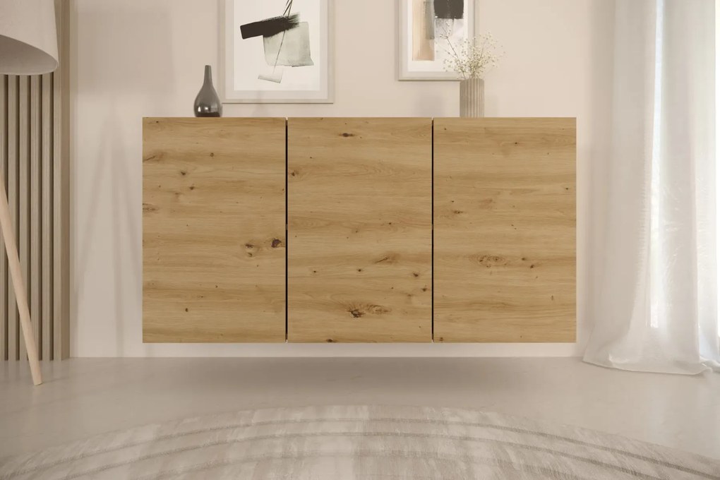Komoda GABI 160cm dąb artisan wisząca KOCOT MEBLE