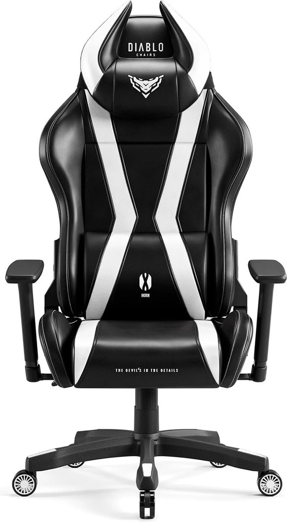 Fotel dla graczy Diablo X-Horn 2.0 King Size czarno-biały