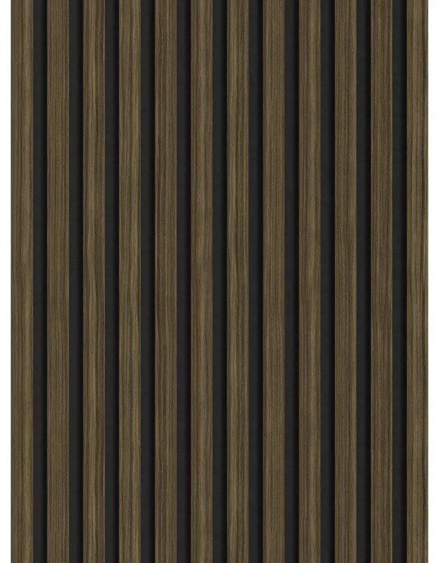 Mexen Lam-F lamele ścienne akustyczne 275 x 30 cm, filc 8 mm, fornir techniczny, Heban Królewski - S105-275307-3015-020