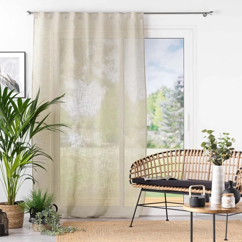 Brązowa firanka 140x240 cm Haltona – douceur d'intérieur