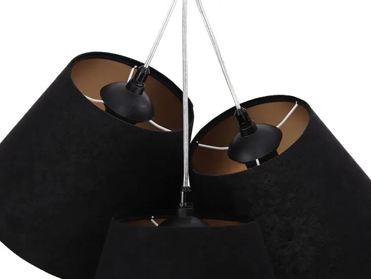 Czarno złota lampa wisząca z abażurami E1-W88