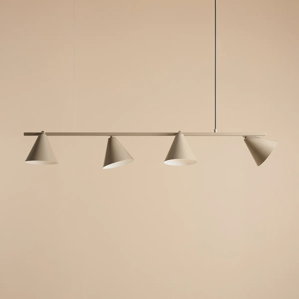 Designerska lampa wisząca Form 4 w kolorze beżowym