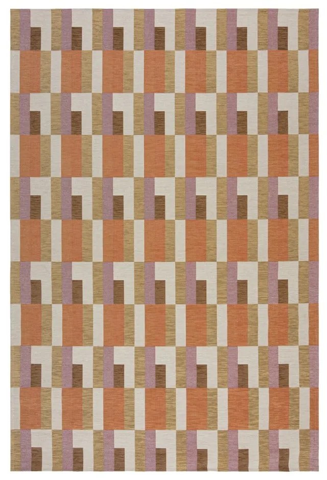 Pomarańczowo-naturalny dywan 120x170 cm Riley Block Geo – Flair Rugs
