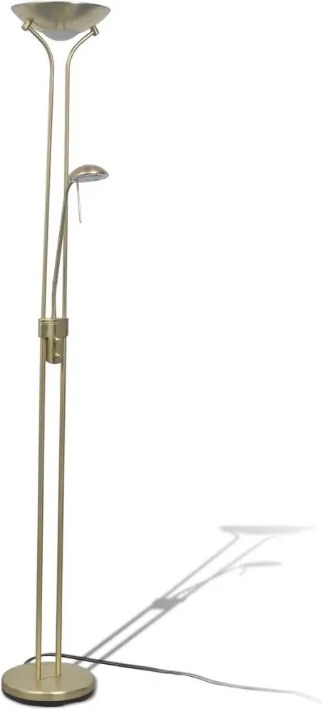 Złota lampa podłogowa LED dwupunktowa - 5X EX05 M5-R87