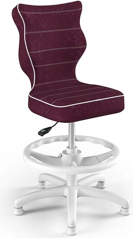 Obrotowe krzesło dla dzieci z podnóżkiem Petit White rozmiar 4 (133-159 cm)