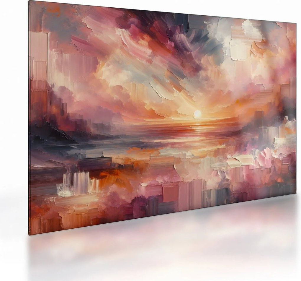 Obraz na szkle - Malowane zorze (70x50 cm)