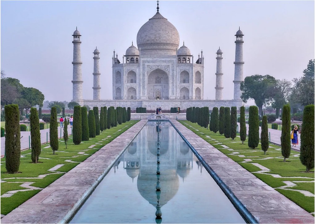 Obraz - Taj Mahal o wschodzie słońca (70x50 cm)