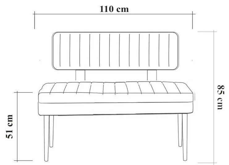 Ławka Vina Anthracite and Walnut