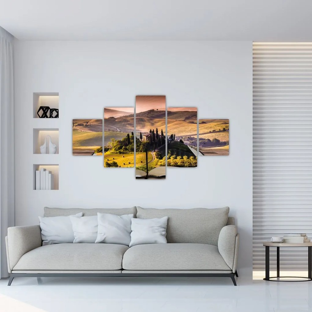 Obraz krajobrazu w książce (125x70 cm)