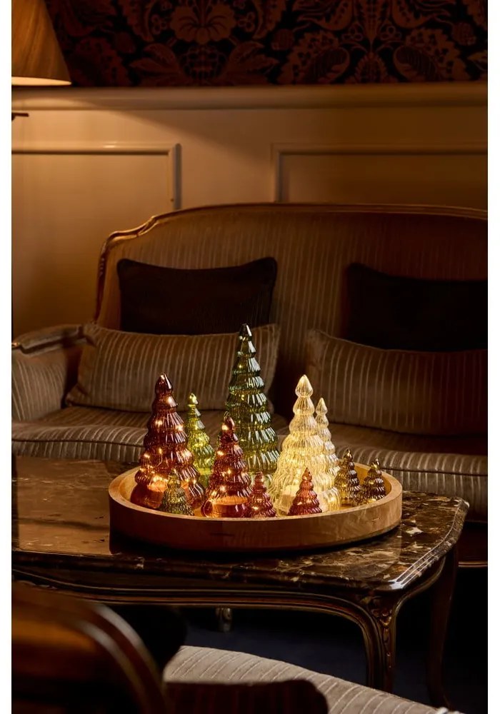 Ciemnobrązowa dekoracja świetlna na baterie ø 6,5 cm Lucy Tree – Sirius