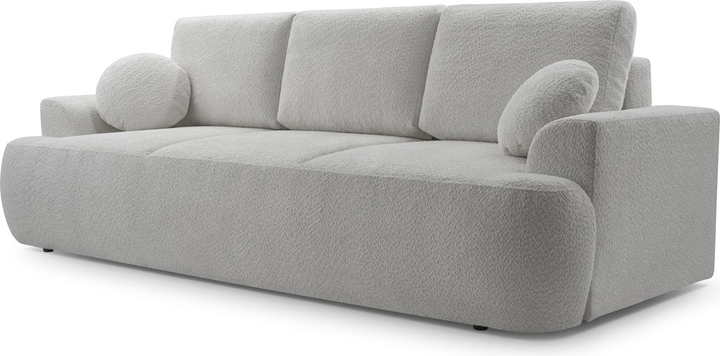Masseno Sofa FILO z funkcją spania i pojemnikiem na pościel, Rozkładana sofa - Szary, CORAL 75