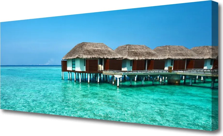 Zdjęcie na płótnie Luksusowy Dom nad Zatoką