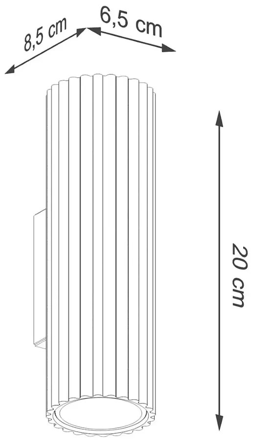 Biały nowoczesny kinkiet metalowy - 5X D288 H3-Z31