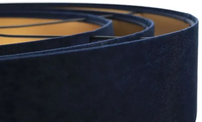 Granatowa welurowa lampa wisząca glamour - 5X S441 P5-L60