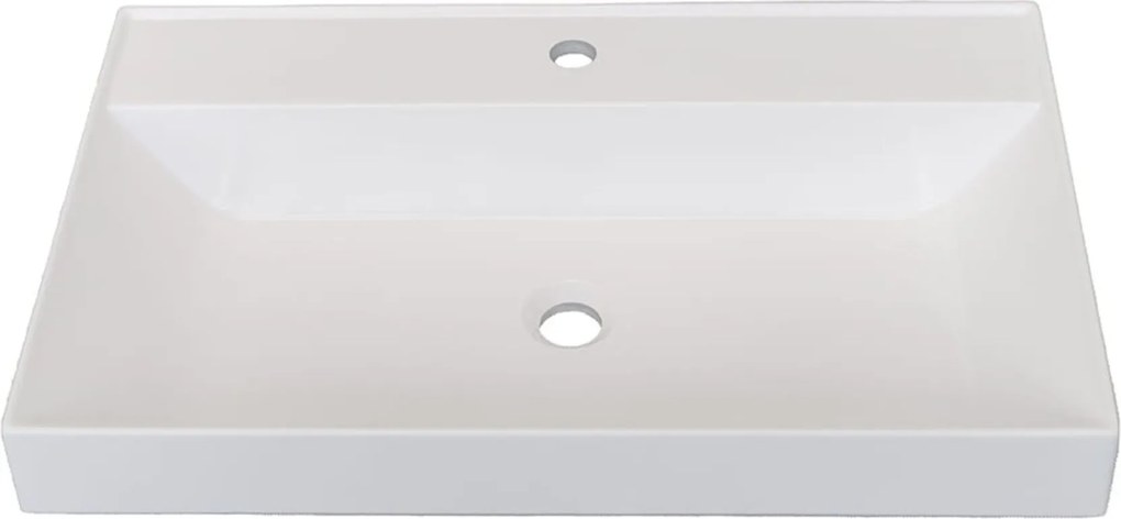 Zestaw umywalka z konglomeratu NAVI 60 x 45 cm + stojąca konsola NAVI Step | Różne kolory | Różne rozmiary : Kolor - Różowy, Otwór na baterię - Bez otworów, Rozmiar - 70 x 45 cm