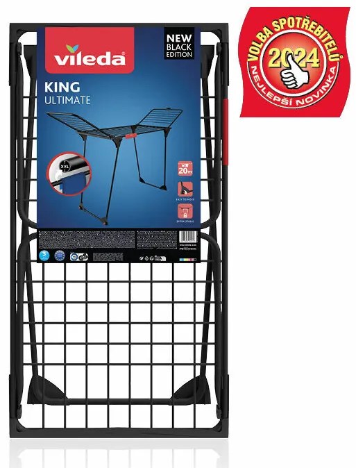 Suszarka do ubrań Vileda King czarny,  20 m