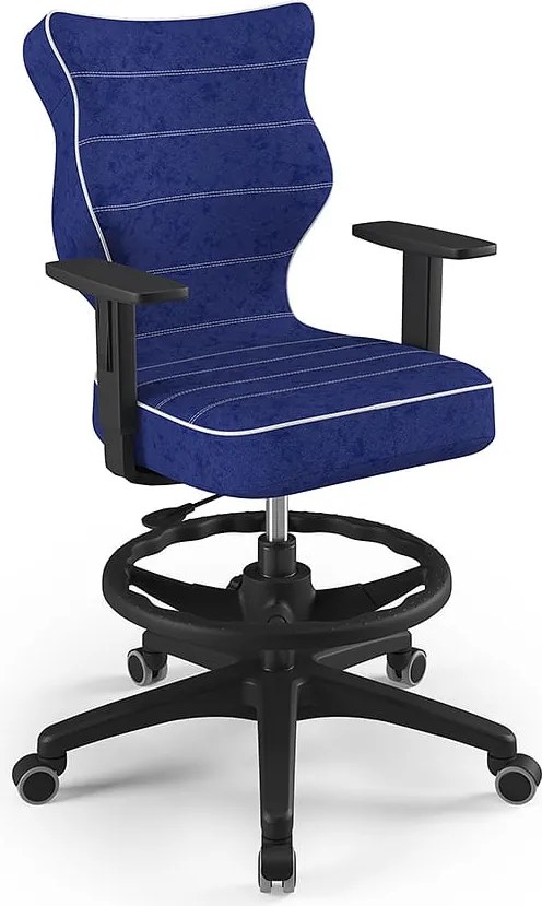 Obrotowe krzesło do biurka Duo Black rozmiar 6 (159-188 cm) z podnóżkiem