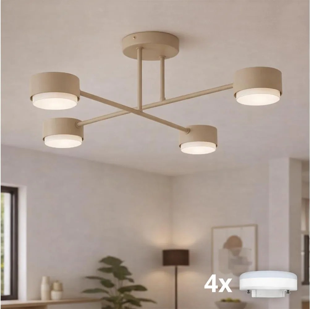 Brilagi - LED Przysufitowy żyrandol MONO 4xGX53/30W/230V beżowy
