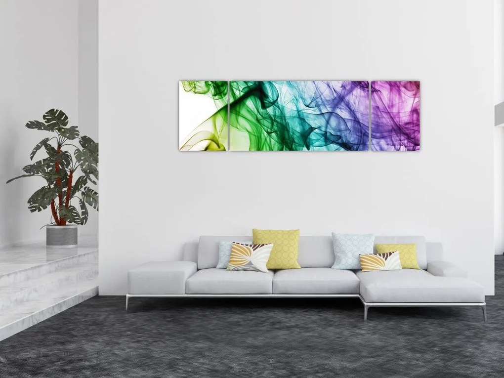 Obraz - kolorowy dym (170x50 cm)