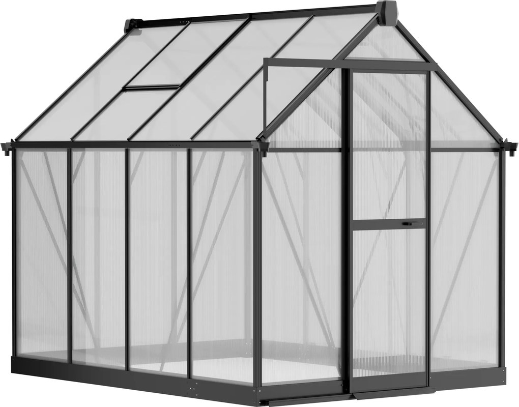 Szklarnia 210 x 183 x 248 cm, wzmocniona konstrukcja, poliwęglan 6 mm