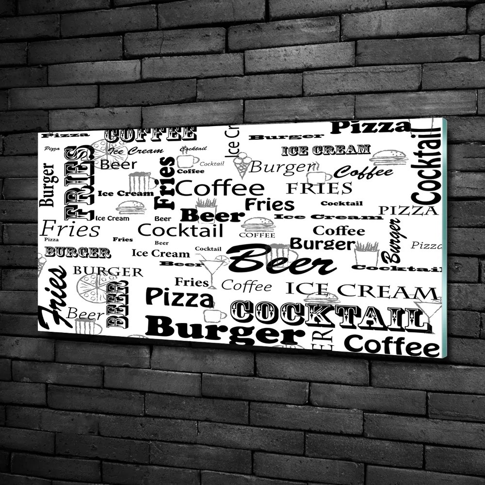 Foto obraz szklany Menu w restauracji