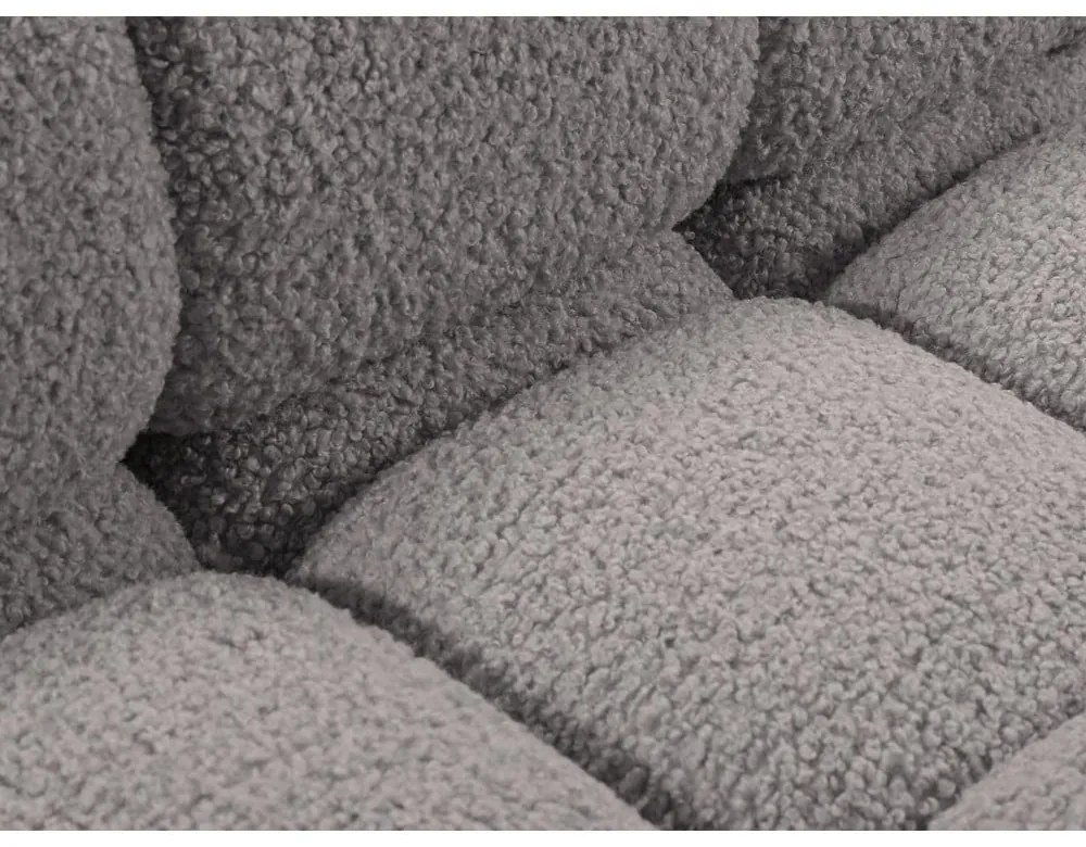 Jasnoszary narożnik modułowy z materiału bouclé (lewostronny) Bellis – Micadoni Home
