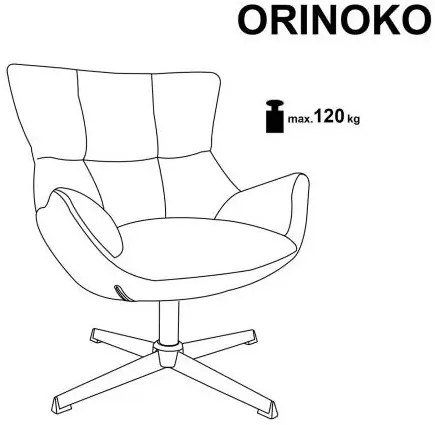 Fotel tapicerowany ORINOKO beżowy obracany HALMAR